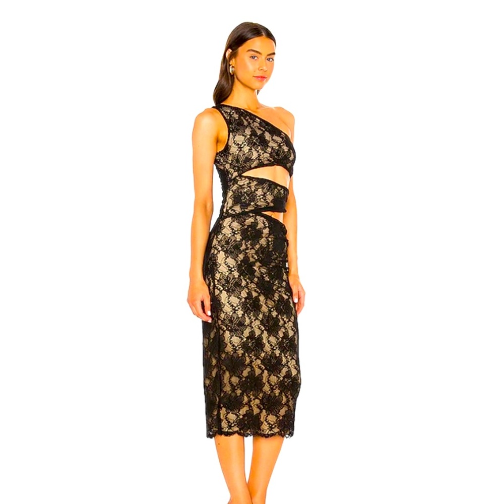 NBD Beau MIDI dress nwt size medium lace w cutouts
